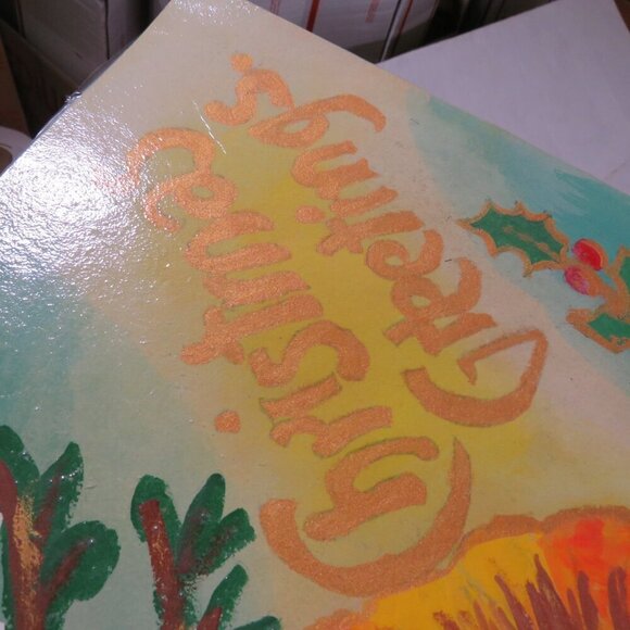 Hand painted Santa with Victrola and vintage clothing - Picture 4 of 7